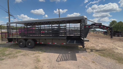 6'8" x 24' GN Cattle Stock Trailer Delco #B824