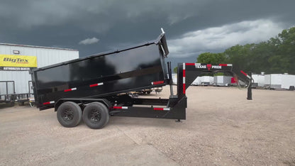 7 x 14' GN Dump Trailer Texas Pride #DT-7143-16KGN